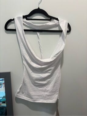 Missguided+ White Open Back Tank Top